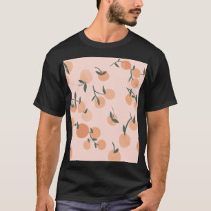 Doodle-Kunst: Orange Cherry Vintage-Muster T-Shirt