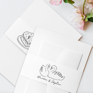 Doodle La Dolce Vita Wedding Suite Einladung Einladungsbanderole