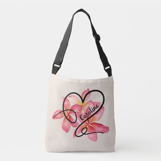 Doodle Liebe Blume Tasche (Vorderseite)