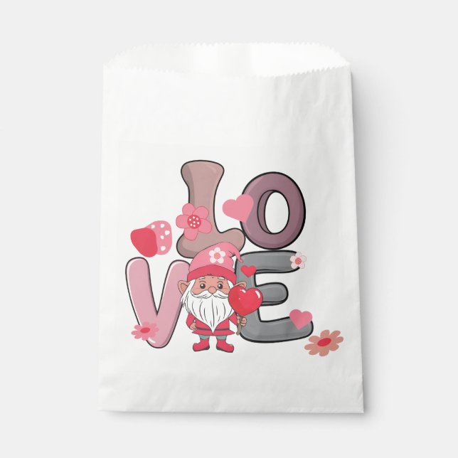 Doodle LIEBE Valentinstag Geschenke Geschenktütchen (Vorderseite)