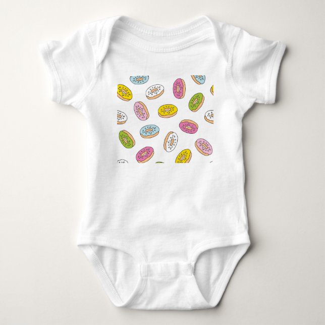 Doodle macht Muster, nahtloses Design. Baby Strampler (Vorderseite)