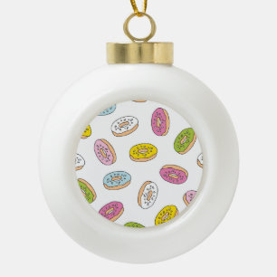 Doodle macht Muster, nahtloses Design. Keramik Kugel-Ornament