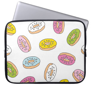 Doodle macht Muster, nahtloses Design. Laptopschutzhülle
