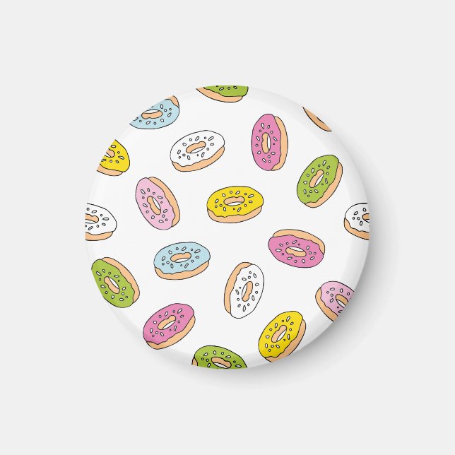 Doodle macht Muster, nahtloses Design. Magnet (Vorne)