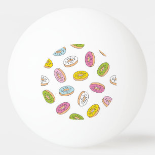 Doodle macht Muster, nahtloses Design. Tischtennisball