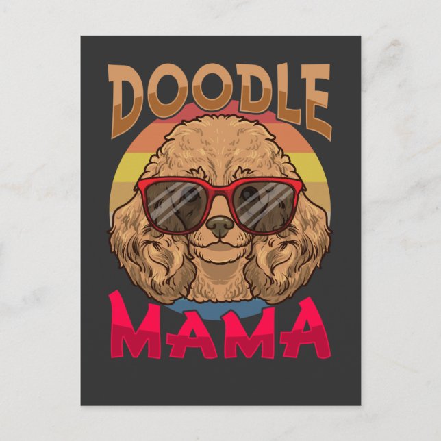 Doodle Mama Dog Eigentümer Goldendoodle Lover Postkarte (Vorderseite)