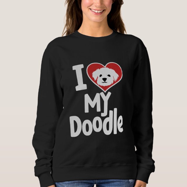 Doodle-Mama Doodle-Vater-Liebe Mein Doodle Sweatshirt (Vorderseite)