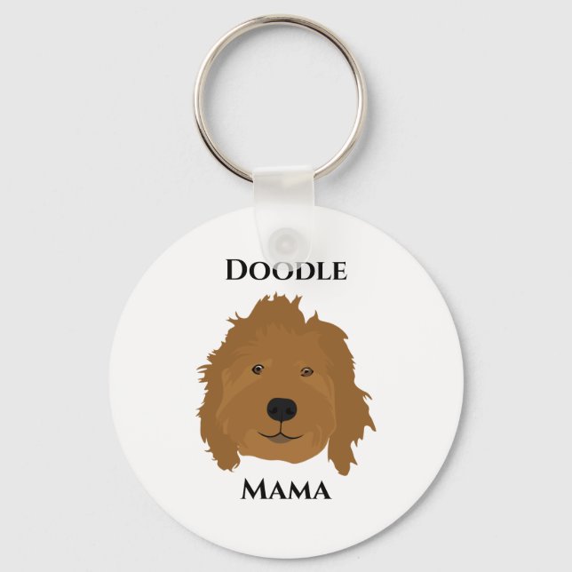 Doodle Mama Goldendoodle Schlüsselanhänger (Vorderseite)