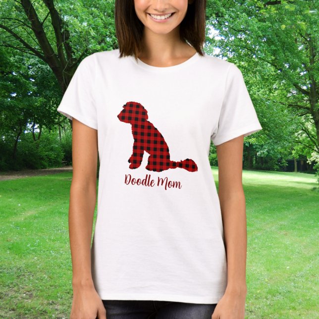 Doodle Mama Labradoodle in Buffalo Karo Kariert T-Shirt (Von Creator hochgeladen)