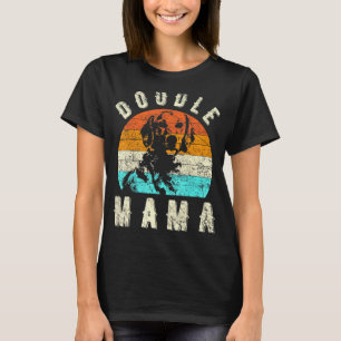 Doodle Mama Retro Vintage Rasse Paws Knochenhunde T-Shirt