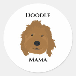 Doodle Mama Runder Aufkleber