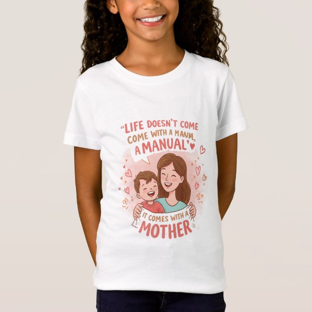 Doodle Mama T - Shirt: "Das Leben kommt nicht mit  T-Shirt (Vorderseite)