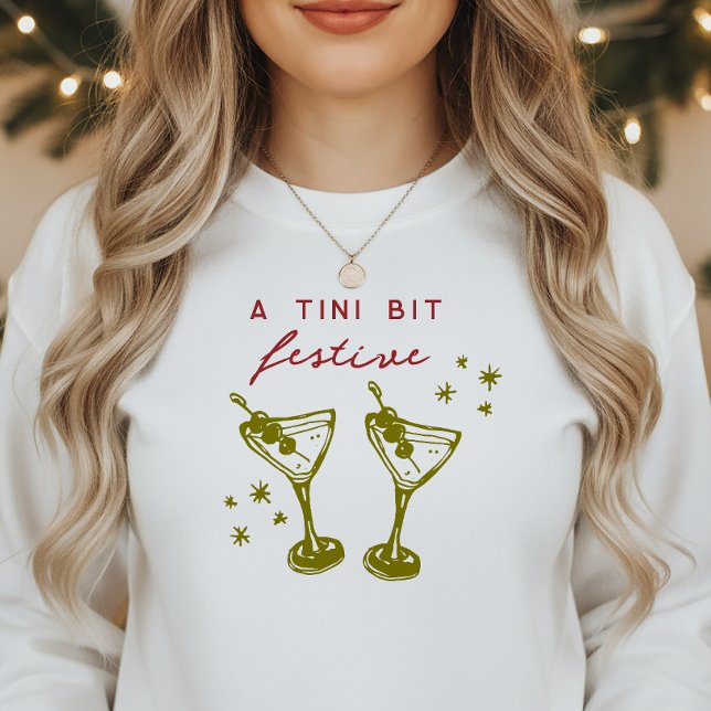Doodle Martini Festive Funky Christmas Party Sweatshirt (Von Creator hochgeladen)