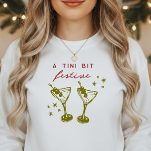 Doodle Martini Festive Funky Weihnachtsfeier Sweatshirt