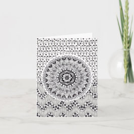 Doodle-Medaille für geflochtene leere Karte