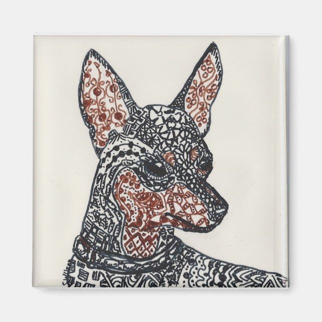 Doodle Mini Button Magnet (Vorne)