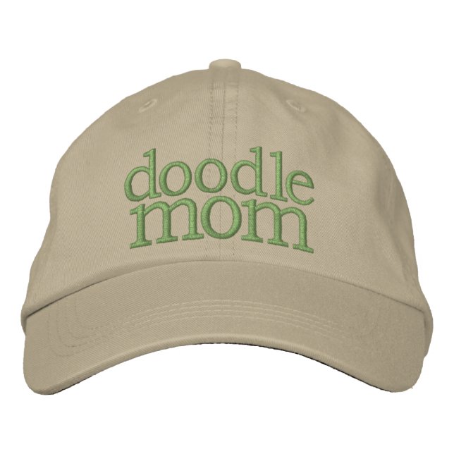 "Doodle MOM"  Dog Lover Embroidered Ball Cap Bestickte Baseballkappe (Vorderseite)