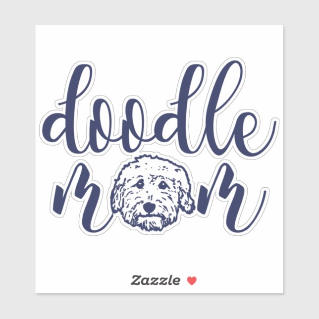 Doodle Mom - Doodle dog Mom Geschenk Aufkleber (Blatt)