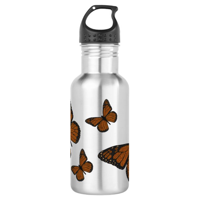 Doodle Monarch Water Flasche Trinkflasche (Vorderseite)