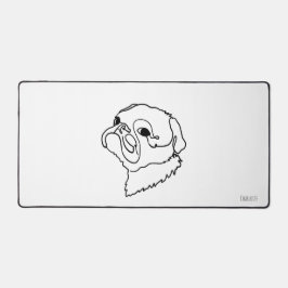 Doodle Mops Joy: Anpassen mit Ihren Worten Schreibtischunterlage