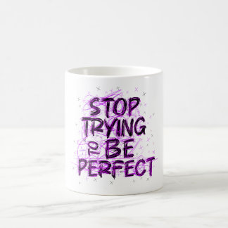 Doodle motivacional: Deja de intentar ser perfecto Kaffeetasse