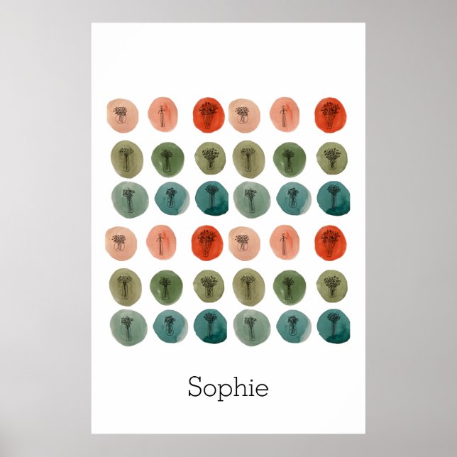 Doodle-Muster-Poster Poster (Vorne)