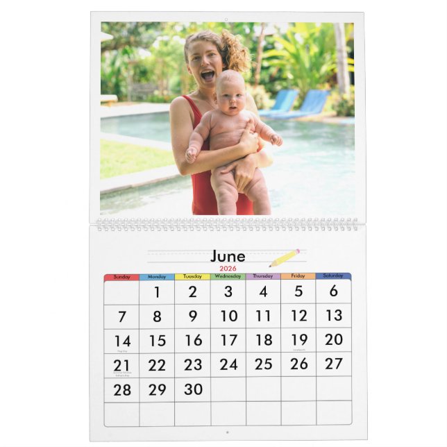 Doodle Niedlich & Friendly Baby Wall Calendar 2024 Kalender (Jun 2026)