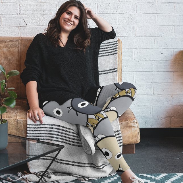 Doodle-niedliche Monster Leggings (Von Creator hochgeladen)