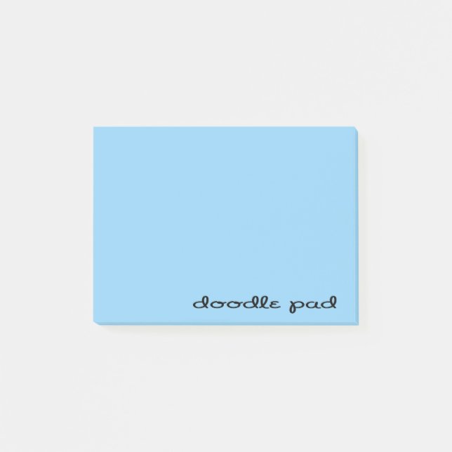 Doodle Pad Blue Post-it Klebezettel (Vorderseite)