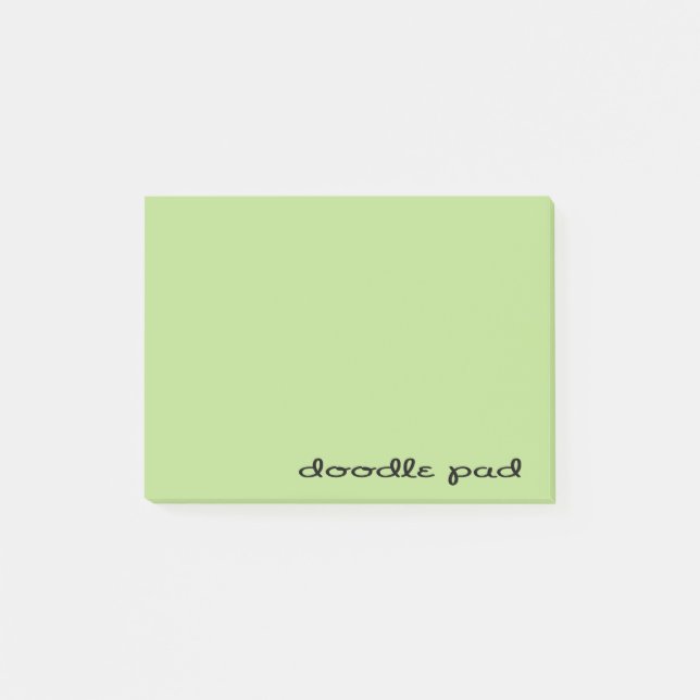 Doodle Pad Green Post-it Klebezettel (Vorderseite)