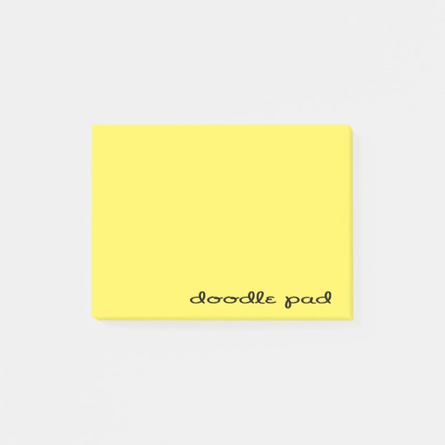 Doodle Pad Yellow Post-it Klebezettel (Vorderseite)
