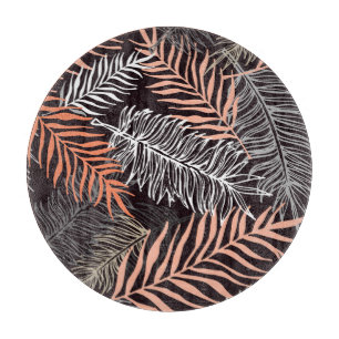 Doodle Palm: HandGezeichnet Blattmuster. Schneidebrett