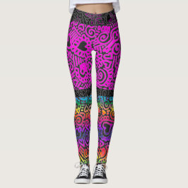 Doodle Pattern Leggings