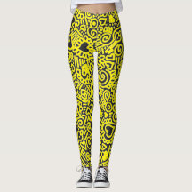 Doodle Pattern Leggings