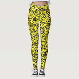 Doodle Pattern Leggings