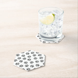 Doodle Paws, Dog Paws, Black Paws Untersetzer