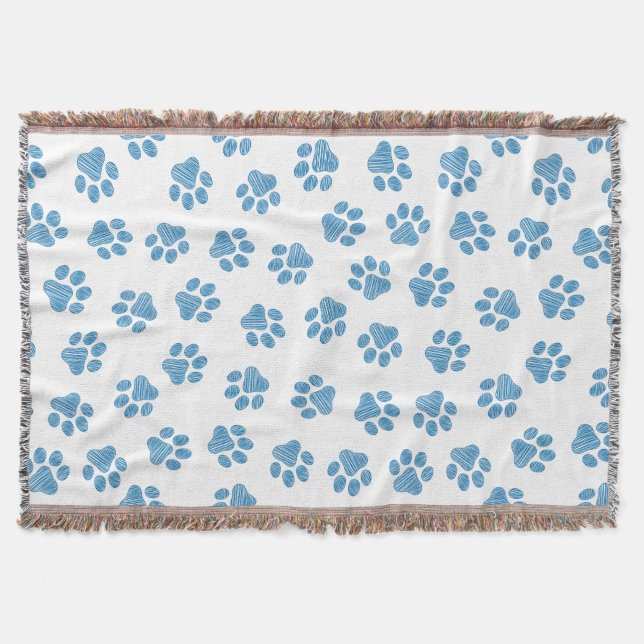 Doodle Paws, Dog Paws, Blue Paws Decke (Vorderseite)