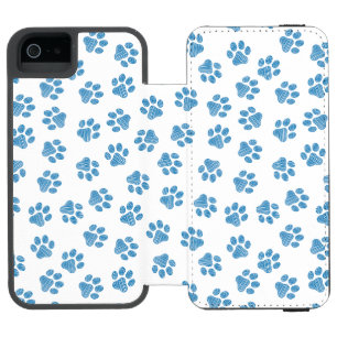 Doodle Paws, Dog Paws, Blue Paws Incipio Watson™ iPhone 5 Geldbörsen Hülle