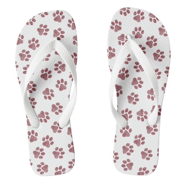 Doodle Paws, Dog Paws, Burgund Paws Flip Flops (Fußbett)