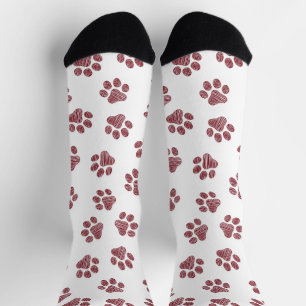 Doodle Paws, Dog Paws, Burgund Paws Socken