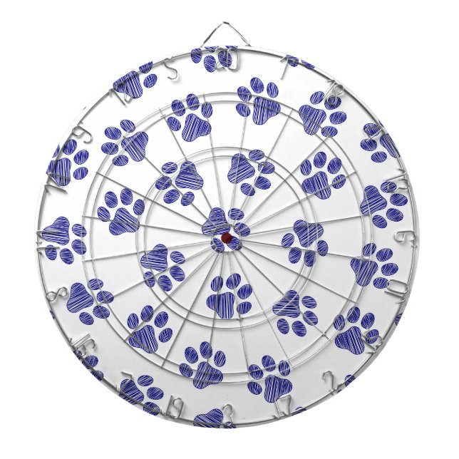 Doodle Paws, Hundepaws, blaue Paws, undurchsichtig Dartscheibe (vorne)