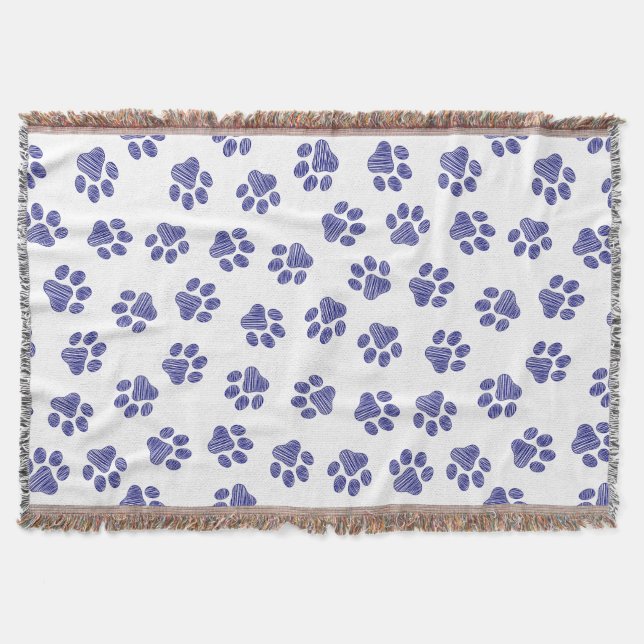 Doodle Paws, Hundepaws, blaue Paws, undurchsichtig Decke (Vorderseite)