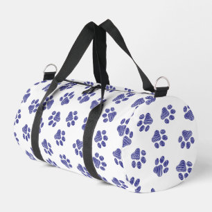 Doodle Paws, Hundepaws, blaue Paws, undurchsichtig Duffle Bag