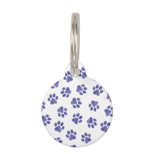 Doodle Paws, Hundepaws, blaue Paws, undurchsichtig Haustiermarke