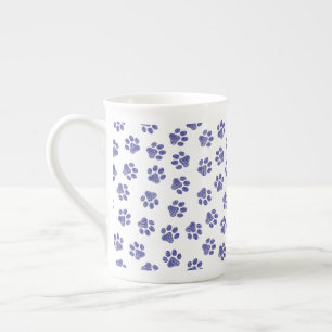 Doodle Paws, Hundepaws, blaue Paws, undurchsichtig Prozellantasse