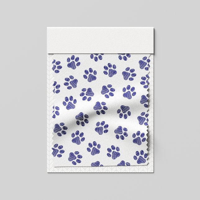 Doodle Paws, Hundepaws, blaue Paws, undurchsichtig Stoff (Von Creator hochgeladen)