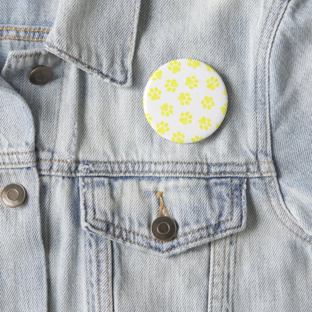 Doodle Paws, Hundepaws, gelbe Paare Button (Beispiel)