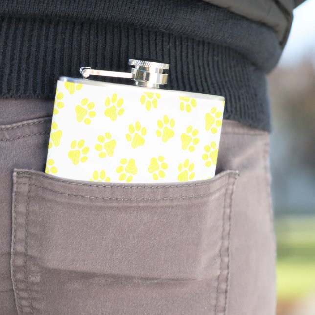 Doodle Paws, Hundepaws, gelbe Paare Flachmann (Beispiel)