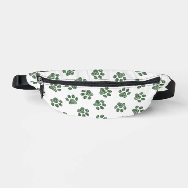 Doodle Paws, Hundepaws, grüne Paws Bauchtasche (Vorderseite)