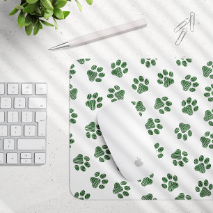 Doodle Paws, Hundepaws, grüne Paws Mousepad